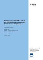 Models used in the SFR 1 SAR-08 and KBS-3H safety assessments for calculation of 14C doses