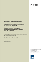 Hydrochemical characterisation in borehole KFM11A. Results from two investigated borehole sections at 447.5-454.6 m and 690.0-710.0 m. Forsmark site investigation