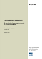 Groundwater flow measurements in borehole KLX21B. Oskarshamn site investigation