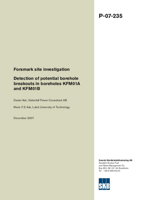 Detection of potential borehole breakouts in boreholes KFM01A and KFM01B. Forsmark site investigation