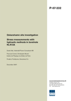 Stress measurements with hydraulic methods in borehole KLX12A. Oskarshamn site investigation