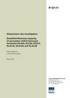 Simplified Boremap mapping of percussion drilled telescope boreholes KLX08, KLX09,KLX10, KLX11A, KLX19A and KLX21B. Oskarshamn site investigation