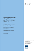 Depth and stratigraphy of regolith at Forsmark. Site desprictive modelling SDM-Site Forsmark