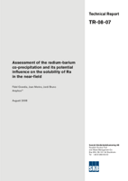 Assessment of the radium-barium co-precipitation and its potential influence on the solubility of Ra in the near-field