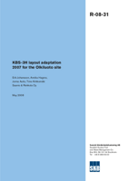 KBS-3H layout adaptation 2007 for the Olkiluoto site