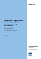 Hydrochemistry of surface water and shallow groundwater. Site descriptive modelling SDM-Site Laxemar