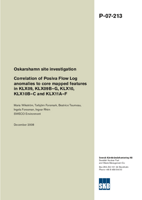 Correlation of Posiva Flow Log anomalies to core mapped features in KLX09, KLX09B-G, KLX10, KLX10B-C and KLX11A-F. Oskarshamn site investigation