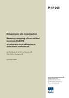 Boremap mapping of core drilled borehole KLX07B. A comparative study of mapping in Oskarshamn and Forsmark. Oskarshamn site investigation