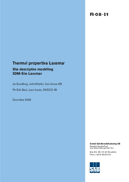 Thermal properties Laxemar. Site descriptive modelling SDM-Site Laxemar