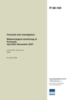 Meteorological monitoring at Forsmark July 2007-December 2007. Forsmark site investigation