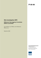 Difference flow logging in boreholes KFR101 and KFR27. Site investigation SFR