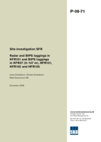 Site investigation SFR. Radar and BIPS loggings in KFR101 and BIPS loggings in KFR27 (0-147 m), HFR101, HFR102 and HFR105