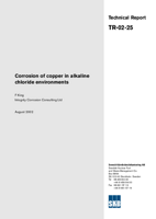 Corrosion of copper in alkaline chloride environments