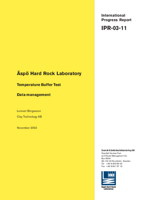 Äspö Hard Rock Laboratory. Temperature Buffer Test. Data management