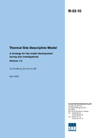 Thermal Site Descriptive Model. A strategy for the model development during site investigations. Version 1.0