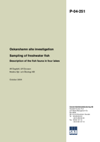 Sampling of freshwater fish. Description of the fish fauna in four lakes. Oskarshamn site investigation