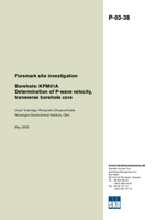 Forsmark site investigation. Borehole: KFM01A Determination of P-wave velocity, transverse borehole core