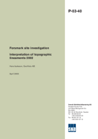 Forsmark site investigation. Interpretation of topographic lineaments 2002