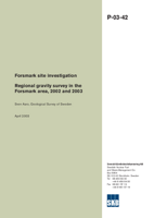 Forsmark site investigation. Regional gravity survey in the Forsmark area, 2002 and 2003