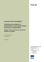 Forsmark site investigation. Sampling and analyses of groundwater in percussion drilled boreholes at drillsite DS3. Results from the percussion boreholes HFM06 and HFM08