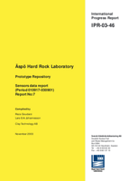 Äspö Hard Rock Laboratory. Prototype repository. Sensors data report(Period 010917-030901) Report No:7