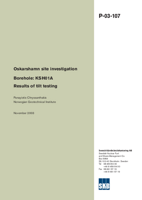 Oskarshamn site investigation. Borehole: KSH01A. Results of tilt testing