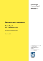 Äspö Hard Rock Laboratory. Status report July - September 2003