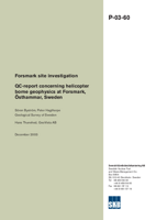 QC-report concerning helicopter borne geophysics at Forsmark, Östhammar, Sweden. Forsmark site investigaiton