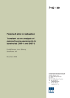 Forsmark site investigation. Transient strain analysis of overcoring measurements in boreholes DBT-01 and DBT-03