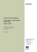 Forsmark site investigation. Interpretation of petrophysical surface data. Stage 1 (2002)