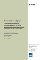 Complete hydrochemical characterisation in KFM01A. Results from two investigated sections, 110.1-120,8 and 176.8-183.9 metres. Forsmark site investigation