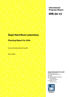 Äspö Hard Rock Laboratory. Planning report for 2004