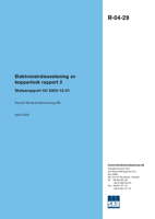 Elektronstrålesvetsning av kopparlock rapport 2. Statusrapport till 2003-12-31