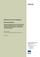 Drill hole KSH01A. Thermal properties: heat conductivity and heat capacity determined using the TPS method and mineralogical composition by modal analysis. Oskarshamn site investigation