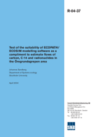 Test of the suitability of ECOPATH/ECOSIM modelling software as a compliment to estimate flows of carbon, C-14 and radionuclides in the Öregrundsgrepen area