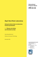 Äspö Hard Rock Laboratory. Using borehole tides to determine fracture parameters. 1 - theory, pre-study, and literature survey