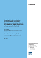 A method for determination of morphometry, sediment distribution, and habitat diversity of lake basins and its application to three lakes in Uppland