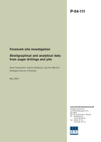 Stratigraphical and analytical data from auger drillings and pits. Forsmark site investigation