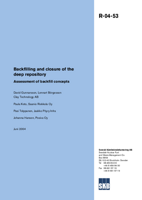 Backfilling and closure of the deep repository. Assessment of backfill concepts