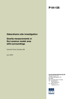 Gravity measurements in the Laxemar model area with surroundings. Oskarshamn site investigation