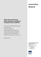 Spent fuel performance under repository conditions: A model for use in SR-Can