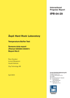 Äspö Hard Rock Laboratory. Temperature Buffer Test. Sensors data report (Period 030326-040401). Report No:3