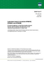 Laboratory tests in borehole KFM01D, KFM08C and KFM09B. Fracture toughness using the pseudocompact tension (pCT) method and ultrasonic wave velocity measurements in intact rock