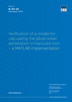 Verification of a model for calculating the dilute water penetration in fractured rock - a MATLAB implementation