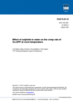 Effect of sulphide in water on the creep rate of Cu-OFP at room temperature