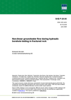 Non-linear groundwater flow during hydraulic borehole testing in fractured rock