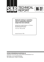 Hydraulic testing in crystalline rock. A comparative study of single-hole test methods