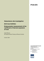 Drill hole KAV04A: Extensometer measurement of the coefficient of thermal expansion of rock. Oskarshamn site investigation