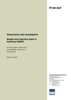 Single-hole injection tests in borehole KSH02. Oskarshamn site investigation