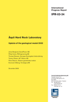 Äspö Hard Rock Laboratory. Update of the geological model 2002